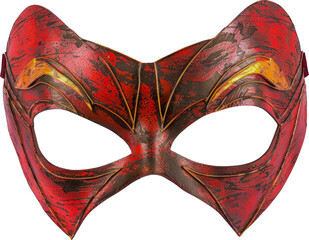 Vintage superhero mask isolated cut out on transparent background