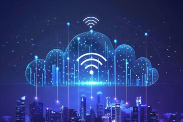 Cloud computing and smart city wireless internet communication powered by artificial intelligence