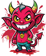 Obraz premium baby devil graffiti #151