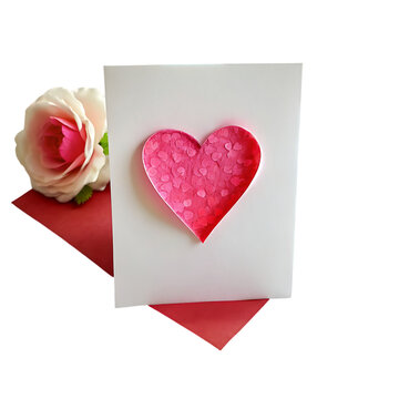 3d heart render isolated for valentine's day composition