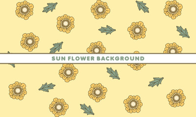 sun flower pattern vector background