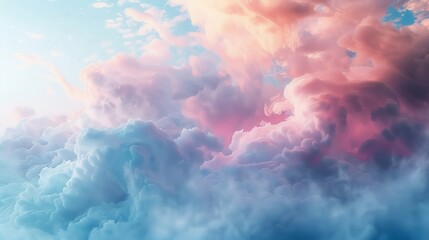 Abstract cloud formations and delicate smoke swirls merging on a white backdrop for a contemporary wallpaper design - obrazy, fototapety, plakaty