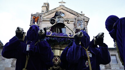 Holy week procession in Spain. Image of Jesus Christ during the holy week of spain