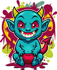 Obraz premium baby devil graffiti #274