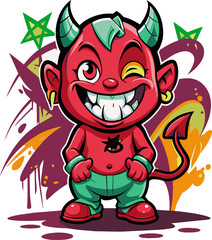 Obraz premium baby devil graffiti #262
