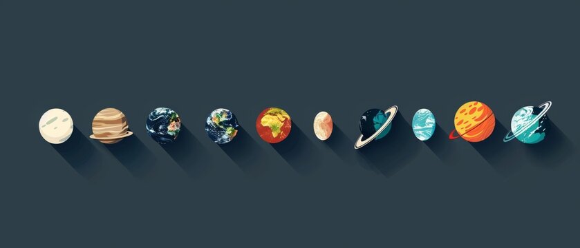 A universes weather system visualized as minimalist icons symbolizing the unseen forces that shape worlds
