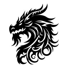 Capturing the essence of Viking conquests, this tribal dragon's design is inspired by the prow of a longship, cutting through waves and leading to adventure.