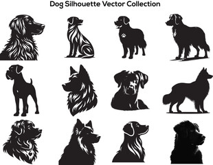 Dog Silhouette Vector Collection