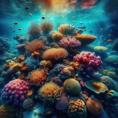 Fototapeten coral reef in sea © ahmed