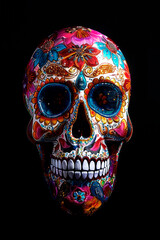 skull for day of the dead. selective focus.