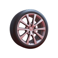 Obraz premium Car wheels isolated on transparent background
