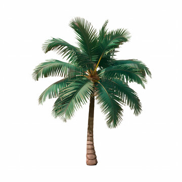 Coconut tree palm tree isolated on transparent background