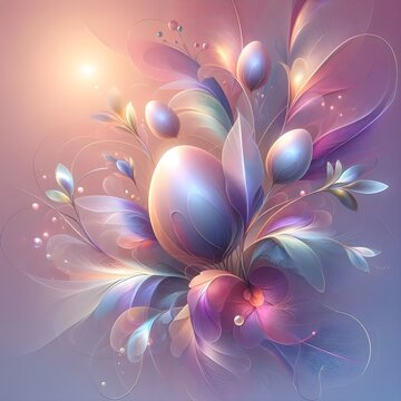 Stunning digital illustrations highlight the attractive and mesmerizing Easter egg artwork.
