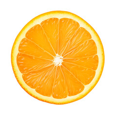 Orange, slice, transparent background
