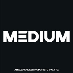 MEDIUM URBAN CONDENSED FONT VECTOR