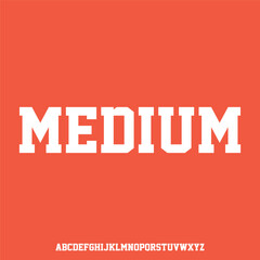 MEDIUM URBAN CONDENSED FONT VECTOR