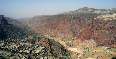 Landscape of Dana Biosphere Reserve, Jordan - obrazy, fototapety, plakaty