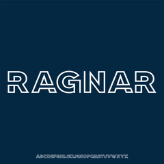 bold display font vector set