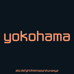 yokohama, urban bold condensed font for poster and head line