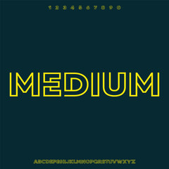 MEDIUM URBAN CONDENSED FONT VECTOR