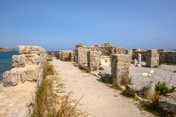 Ruins of Agios Stefanos Basilica near Kefalos on the Greek island of Kos, Greece, Europe