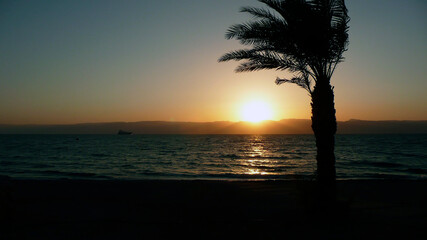 Sunset on the Red Sea, Aqaba, Jordan