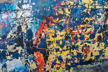 Abstract multicolor grunge background with abstract color texture. Abstraction from collapsing...