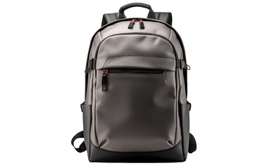 A black backpack with wheels and extendable handle ready for a journey