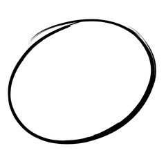 hand drawn black circle brush