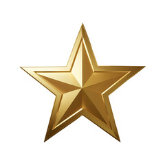 Obraz premium Gold stars 3d render gold star png isolated on transparent background