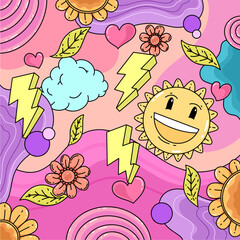cute doodle vector background