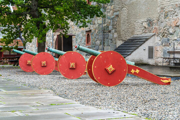 Old Canons at The Armoury (Forsvarsmuseet Rustkammeret) in Trondheim Norway Europe - 771692190