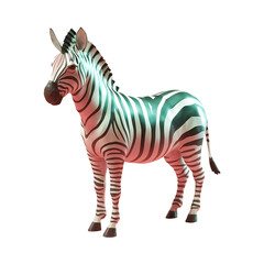 Fototapeta na wymiar Zebra zebra with black and white stripes isolated on transparent background