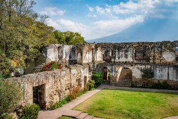 Ruins of an old convent in Antigua, Guatemala.
