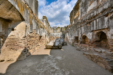 Ruins of an old convent in Antigua, Guatemala.