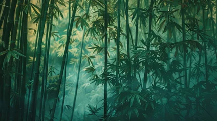 Poster Calming bamboo forest © GechAI