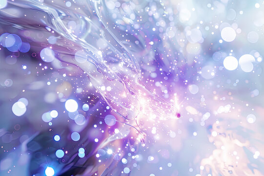 microscopic etheral close up of hydrogen particles imploding and bursting with enormous force