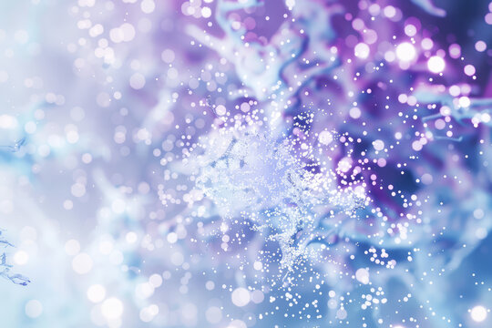 microscopic etheral close up of hydrogen particles imploding and bursting with enormous force