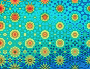 Fototapeta na wymiar Colorful abstract modern geometric floral patterns 21