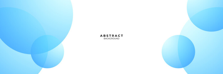 Abstract blue banner with gradient lines wave background