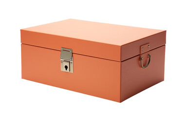An orange box with a lock sits mysteriously closed, hinting at secrets waiting to be unlocked