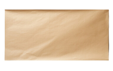 A solitary brown paper bag sits on a stark white background