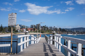 view of the marina in the city, Wollongong, NSW, Australia