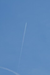 Jet Contrail in a Blue Sky