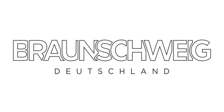 Braunschweig Deutschland, modern and creative vector illustration design featuring the city of Germany for travel banners, posters, and postcards.