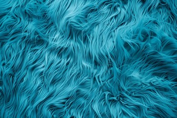 Obraz premium Blue faux fur texture with pronounced fibers.