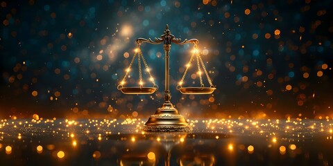 The Significance of Law Scales in the Modern Data Center Landscape. Concept Data Security, Legal Compliance, Governance, Risk Management, Data Privacy - obrazy, fototapety, plakaty