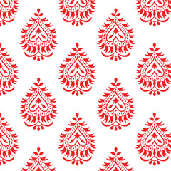 Indian block print  pattren , Orignal indian stamp printing with paisly motifs   © Abdullah