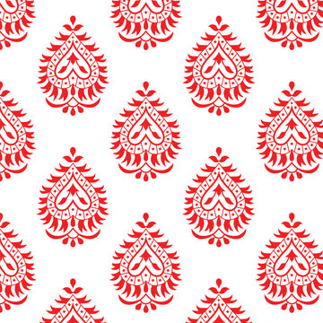 Indian block print  pattren , Orignal indian stamp printing with paisly motifs  