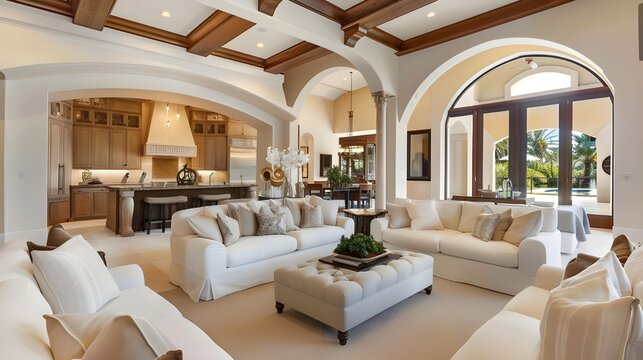 Industrial home interior design of modern living room. 